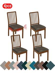 1 buah/4 buah/1 set Sarung Kursi, Desain Modern Gaya Minimalis Klasik, Tahan Noda, Tahan Debu, Tahan Goresan Kucing, Cocok Untuk Ruang Tamu, Kamar Tidur, Ruang Makan, Dekorasi Kursi Belajar, Dekorasi Ruangan - MultiWarna - View 35