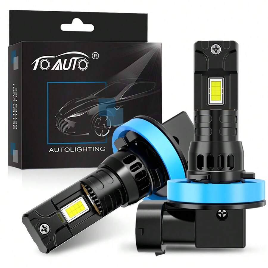 TOAUTO 2PCS H11 LED Light 70W 30000LM 9005 HB3 9006 HB4 LED Headlight Canbus High LOW Lamps Auto With Fan Turbo Lights 6000K