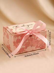 10个DIY空白婚礼礼盒，包含丝带和卡片，适用于生日派对礼物、DIY手工艺品、优雅婚礼展示、情人节、礼品盒 - 彩色 - 查看 3