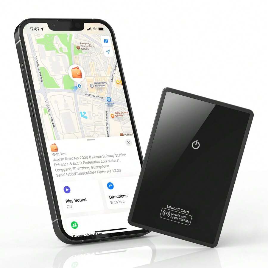 1pc Card Locator, Anti-Lost Alarm, Wallet Tracker, GPS Locator, Anti-Lost Tracking, Wireless Charging Support, Compatible With IOS Find My (Compatible With IPhone And Compatible With IPad), Not Compatible With Android | Lightweight High-Quality Item Locator, Suitable For Passport, Keys, Christmas, Birthday, New Year Gift For Friends And Family - Multicolor - View 1
