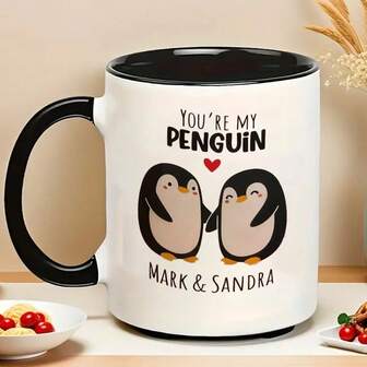 Taza personalizada - Taza de café personalizada con tu propio mensaje - Regalo divertido e inspirador con cita para el Día de San Valentín, aniversario, cumpleaños - Taza de pareja perfecta para él y ella - Regalo único y personalizado para esposa, esposo, novio, novia - Taza de té de cerámica apta para microondas y lavavajillas