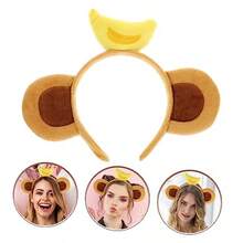 YQQ FRCOLOR Diadema De Orejas De Mono Con Plátano Para Cosplay Diadema De Orejas De Animales Accesorios De Fiesta Y Carnaval Para Niñas Y Adultos0027 - como en la foto - Ver 7
