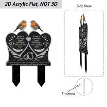 Marcador de tumba de acrílico negro para conmemorar al hijo - Ideal para el duelo y el aniversario, para colocar en el cementerio al aire libre