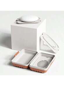 带盖旅行皂碟 - 沥水皂盒 - 旅行皂盒 - 便携式皂盒，适用于旅行、露营、户外活动、健身房、浴室等场合，是旅行必备佳品。 - 彩色 - 查看 2