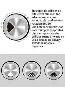 Especiero 6 Frascos Vidrio Giratorio Organizador Condimentos - Óxido marrón - Ver 5