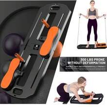 Hodeffior Pilates Reformer Machine Foldable Pilates Board With Ab Roller, Resistance Bands For Full Body Workout - Multifunctional Push-Up Board For Home, Gym & Travel - Purple - View 5