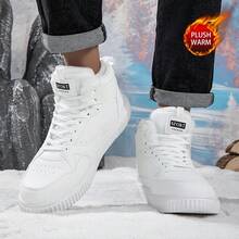 Men's Fashionable High-Top Casual Sneakers, Suitable For Hiking, Trekking, Versatile, Korean Style, Sporty, Teenagers