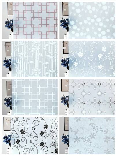 Milchglas Fensterfolie, Anti-Späh Datenschutz Fensteraufkleber für Badezimmer, Duschraum, transparent