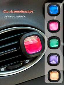 3/6/12pcs Portable Car Diffuser, Car Air Freshener, Keeps Car Interior Fresh, Aromatherapy, 5 Scent Options. Suitable As Birthday, New Year Gift, For Women, Home Decor, Men, Wedding, Etc. - Multicolor - View 2
