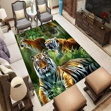 1pc Tiger Green Artistic Pattern Carpet Doormat, Non-Slip Floor Mat, Living Room Decor Rug