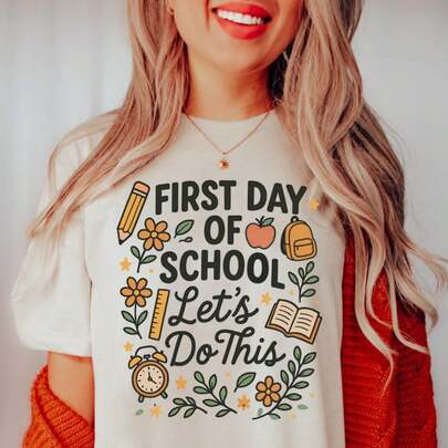 Tea First Day of School Shirt, Back to School hirt, Meet the Tea T-shirt, Teaching , Appreciation Gift, Tea plies Top.220g Pure Cotton T-Shirt Quick drying and comfortable blusas gym