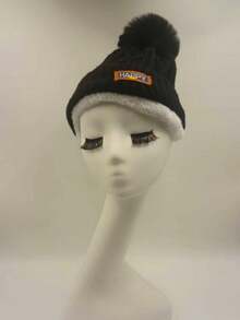 1pc Women's Thick Warm Wool Hat, Women's Winter Wool Pom Pom Knit Hat, Multi-Functional Thick Cold-Proof Hat - Fleece-lined and Thickened - Pink - View 15