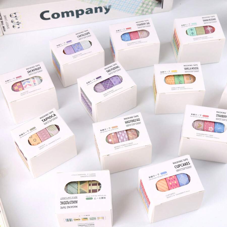 Colorful Maple Sugar Sunset Journal Tape - Cute Sticker Tape For Journal Decoration - 2071-1 - Xem 1