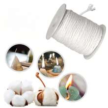 1包30米/61米棉质蜡烛芯，包含100个烛芯底座，圆柱形棉线，可自由裁剪至所需长度，无烟蜡烛芯，DIY蜡烛制作工具，易于使用，手工蜡烛制作，DIY蜡烛，香薰蜡烛自制材料，手工礼品，适合初学者 - 彩色 - 查看 8