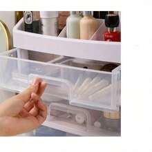 Multi-Layer Cosmetic Storage Box Makeup Drawer OrganizerJewelry Nail Polish Makeup Container Desktop Sundries Storage Box - White - View 5