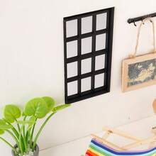 1:12比例微缩模型娃娃屋窗框，12件套木制瓦片屋檐，适用于DIY娃娃屋翻新配件，娃娃屋装饰用品 - 彩色 - 查看 4