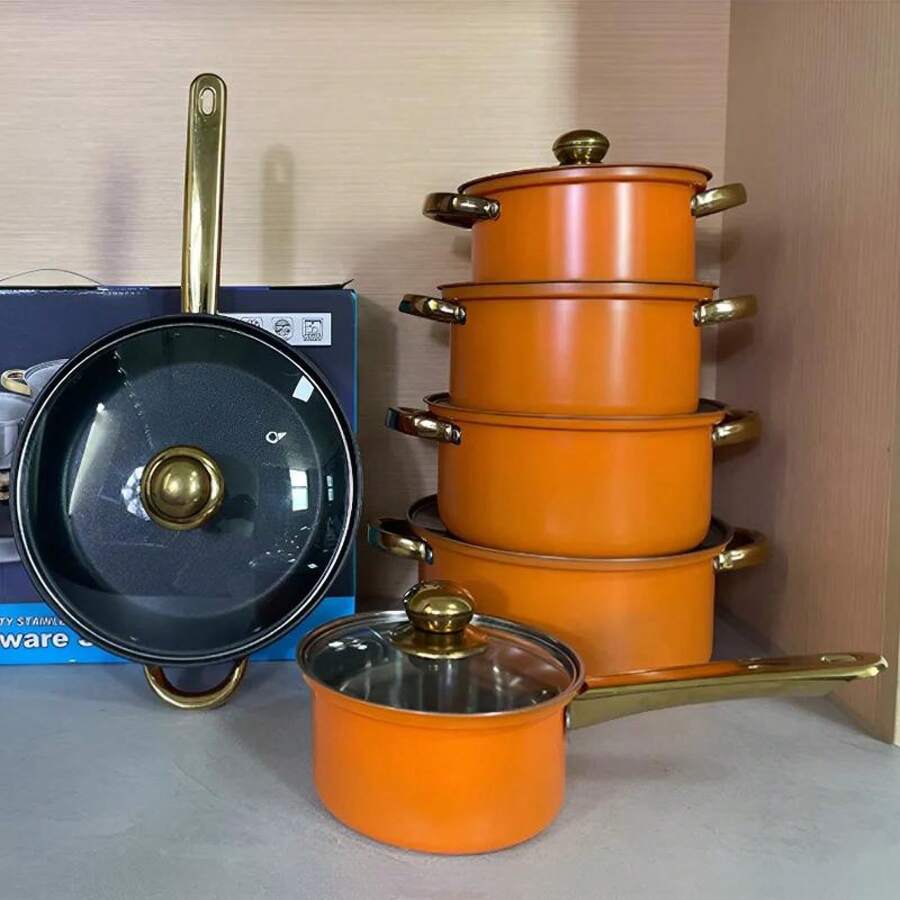 Cookware Sets - Orange - View 1