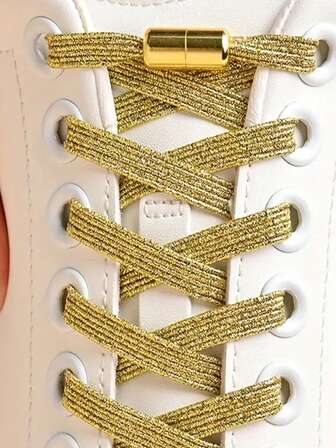 1 Pair Elastic Shoelaces - Colorful Fashion Shoelaces, Durable Material Suitable For Casual Sneakers, Sports Shoes And Daily Footwear