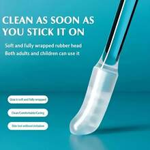 Soft Rubber Ear Wax Removal Tool – , Gentle Ear Cleaner For Adults & Kids |   Flexible, Fully Wrapped Rubber Head To Remove Wax Without Irritation – Easy-To-Use, Hygienic Design (Perfect For At-Home Ear Care, Comfortable For Sensitive Ears) - 24件/包 - 查看 4