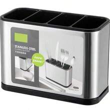 Küche Besteck Halter Löffel Aufbewahrung Regal Organizer Utensilien Essstäbchen - Silber - Übersicht 1