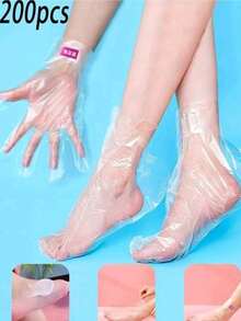200/2pcs Disposable Waterproof Long Foot Membrane, Moisturizing Leg SPA Care, Thickened Multi-Function Moisturizing Gloves, Suitable For SPA, Daily Skincare, Health Center, Beauty Salon - White - View 5