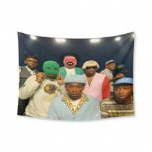 Rapper Tyler Tapestry The Creator Art Music Album Cover Poster Flag For Room Aesthetic Living Room Bedroom Party Decorations College Dorm Decor - Pink - View 2