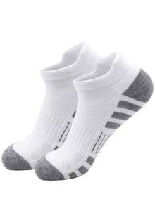 1/12/24 Pairs Men's Ankle Socks, High-Quality Low-Cut Round Neck Breathable Mesh Casual Boat Socks - Multicolor - View 7