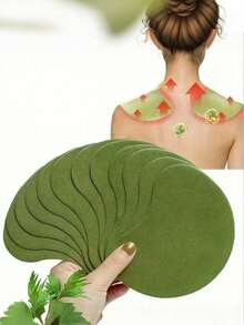 Conjunto de 50/100 adesivos de moxabustão autoaquecidos, proporcionam terapia de calor profundo e duradouro para aliviar dores nos joelhos, costas, pescoço e ombros, adequados para homens e mulheres.