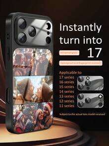 1. Customized Orange Phone Case, Can Print Personalized Signature, Suitable For Friends, Couples And Family. Compatible With 17 Pro Max/17 Air/17 Pro/17, Magnetic Matte Shell, Upgraded Full Camera Protection, Compatible With Matte Semi-Transparent Shock-Proof Anti-Scratch Ultra-Thin Shell, Military-Grade Protection - Black - View 3