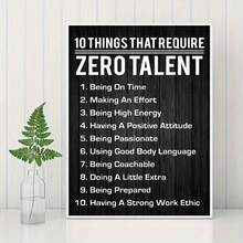 1pc Inspirational Quote Canvas Poster, Motivational Wall Art Decor, Suitable For School, Classroom, Office, Living Room, Bedroom, 2D Flat Printing Frameless - Multicolor - View 2