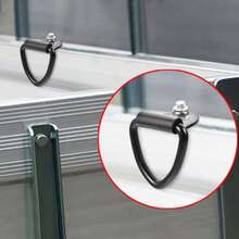 10Pcs V-Rings Hook Tie Down Point Load Securing Lashing Ring Heavy Duty Anchor. - Black - View 9