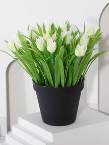 1pc Artificial Mini Banana Tree Potted Plant, Realistic Decor In White, Yellow, Pink, Blue, Suitable For Office, Living Room, Bedroom, Dining Room, Ideal For Home, Office, Villa And Garden, Year-Round Decorative Fake Plant, Also Great For Valentine's Day Decoration - Multicolor - View 8