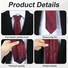 6 Pack Ties For Men 58" 63" 70" Men's Neckties 3.5" Or 2" Wedding Neck Ties - Floral - 查看 5
