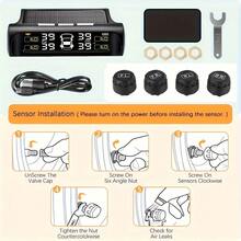 Cảm biến TPMS (Hệ thống giám sát áp suất lốp xe) Năng lượng mặt trời/USB Màn hình LCD kỹ thuật số không dây Phụ kiện ô tô địa hình 4x4 Đa năng, Phụ kiện ô tô - màu đen - Xem 4