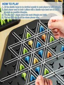 133pcs Triangular Chess Board Game - Multi-Player Mind Challenge - Family Gathering & Social Event Activity - Interactive Thinking Exercise - Enhance Analytical Ability - Free Shipping - Birthday Decor, Christmas Gift, Valentine's Day, Ramadan, Interactive Game, Thanksgiving Product - Claim My Daily Gift, Compact Design, High-Quality Components - Multicolor - View 2