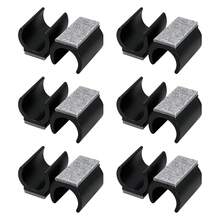 12 Piezas de Protectores de Piso en Forma de U de Fieltro para Patas de Silla de Tubo Redondo de 25mm de Diámetro, Reductores de Ruido - Negro - Ver 6