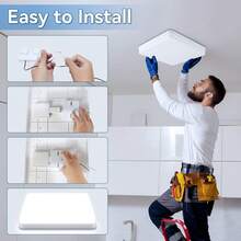 1个现代LED吸顶灯，圆形/方形可选，110V/220V，20W/30W/40W/50W，6500K冷白光，超薄设计，无频闪，适用于卧室、客厅、厨房 - 方形吸頂燈 - 查看 9