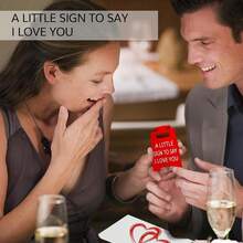 迷你标牌，情人节装饰，周年纪念礼物 - 浪漫“我爱你”标牌 - 送给男友的趣味礼物 - 送给女友、妻子、未婚妻的可爱生日、圣诞节、结婚礼物