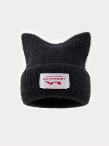 1 pieza Gorro de punto con orejeras de piel sintética para mujer, adecuado para uso diario en otoño/invierno - C - Ver 13