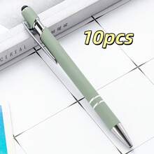 Stylos bille en aluminium personnalisés de couleur neutre Morandi, cadeau de vacances personnalisé, convient pour les fournitures scolaires de retour à l'école pendant l'année scolaire, et stylos personnalisés pour les cadeaux d'enseignants et les prix d'entreprise pour la Fête des enseignants - Multicolore - Voir 22