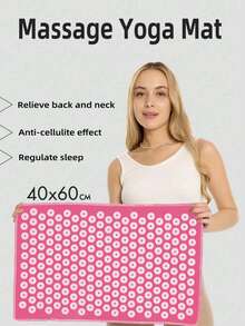 Massager Cushion Massage Yoga Mat Acupuncture Mat Acupressure Relieve Pain Stress Back Body Pain Spike Mat - Pink - View 1