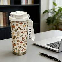 1pc, 530ML Cup , There Are Many Different Styles To Choose From Stylish And Personalized, It Has A Rope Handle For Portability, Suitable For Home, Office, And Daily Travel. Portable Can Hold Both Hot And Cold Beverages. - Multicolor - View 4