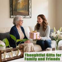 1 Set Wood Base Glass Vase - Hydroponic Plant Stand With Cultivation Station, Desktop Glass Container With Wooden Rack, Fashionable Home And Office Decor, Ideal Gift For Plant Lovers - Multicolor - View 9