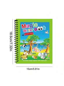 1pc Magic Water Picture Books, Reusable Magic Drawing Books And Pens, Activity Books, Random Color Pens - Multicolor - View 3
