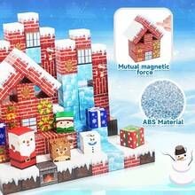 Blocchi da costruzione magnetici, mattoncini puzzle 3D, gioco di impilamento STEM divertente, adatto per ragazzi e ragazze, regalo di Natale, gadget per feste e Ognissanti - Multicolore - Visualizzare 6