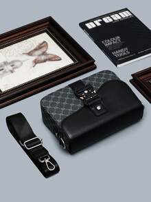 Peach Tree Men's Clutch Bag, Square Pillow Bag, Wristlet, Wallet, Crossbody Bag 2-In-1, Neutral Business Storage Bag Suitable For Business Trip, Toiletries Storage, Handbag, Wristlet, Men's Gift, Valentine's Day Gift, Father's Day Gift, Multi-Purpose, Dorm, University Valentine'S Day Phone Bag - Multicolor - View 7