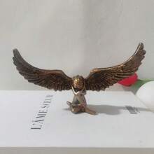 تمثال راتنجي ملاك قديم - تصميم فريد ورقيق للاحتضان، مناسب لديكور غرفة النوم والصالة والمكتب والخارج، قطعة نحت غربية زخرفية - تمثال الملاك - مشاهدة 5