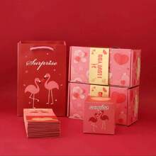 情人节惊喜礼盒 - 内含一个弹出式礼盒、一个创意折叠双色弹出式信封、一个弹出式爆炸礼盒和一个豪华现金礼盒。适用于情人节、母亲节、周年纪念日、求婚等场合。生日、周年纪念日和求婚礼物之选。 - 彩色 - 查看 3