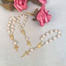 Rosario de Bautizo Beads Dedos Bautista Rosario de acrlico para el  Rosario para el Da de la Primera Comunin Regalo de de - inicial - Ver 5