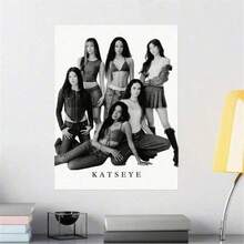 1 件 KATSEYE 艺术版画：全球女子组合帆布印刷海报墙饰，无框装饰，时尚卧室之选——音乐爱好者和收藏家的选择 - 彩色 - 查看 11